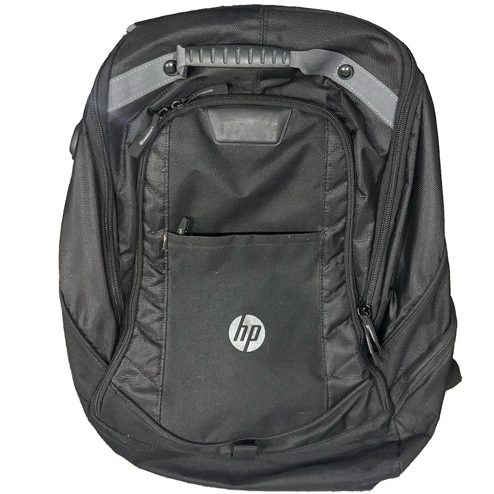 HP  Laptop  Pouch Carrying Backpack Travel Work Black Grey TSA Friendly